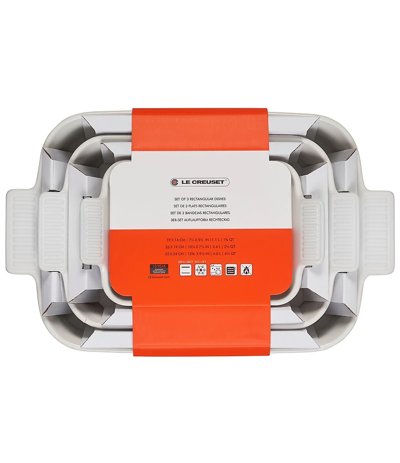 Le Creuset Heritage 3-Piece Rectangular Baking Dish Set