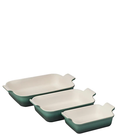 Le Creuset Heritage 3-Piece Rectangular Baking Dish Set