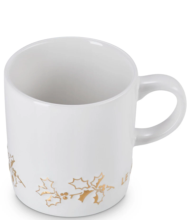 Le Creuset Holly Collection Gold Applique London Mug