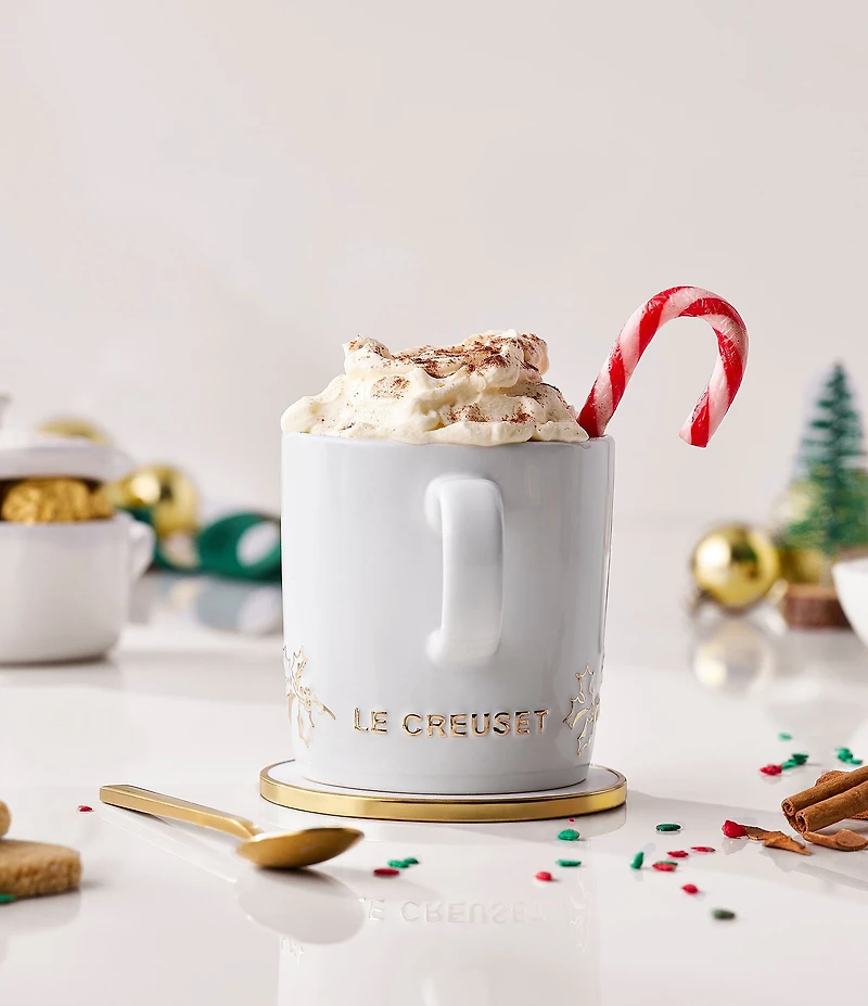 Le Creuset Holly Collection Gold Applique London Mug