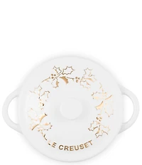 Le Creuset Holly Collection Gold Applique Mini Round Cocotte, 8 oz