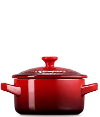 Le Creuset Holly Collection Gold Applique Mini Round Cocotte, 8 oz