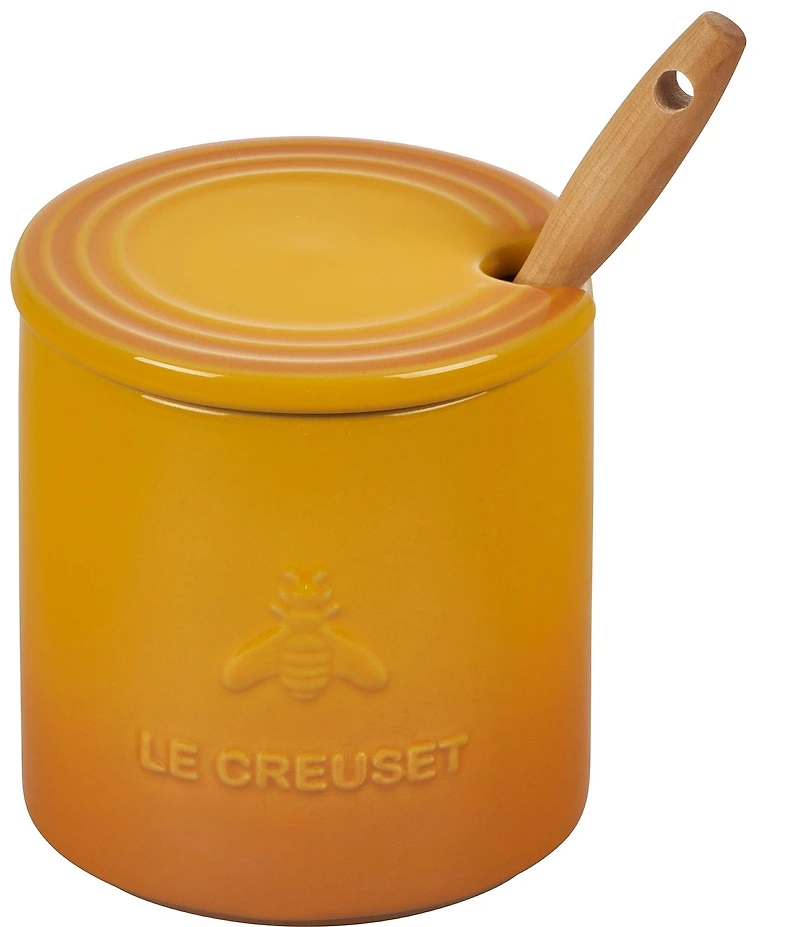 Le Creuset Honey Pot with Silicone Honey Dipper, 14-oz.