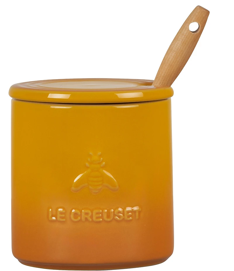 Le Creuset Honey Pot with Silicone Honey Dipper, 14-oz.