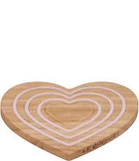 Le Creuset Magnetic Wooden Trivet Heart Pink Silicone