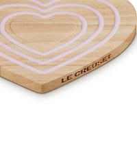 Le Creuset Magnetic Wooden Pink Silicone Heart Trivet