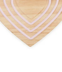Le Creuset Magnetic Wooden Pink Silicone Heart Trivet