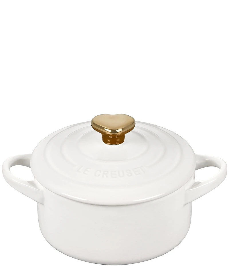 Le Creuset Mini L'Amour Collection Mini Round Cocotte With Gold Heart Knob