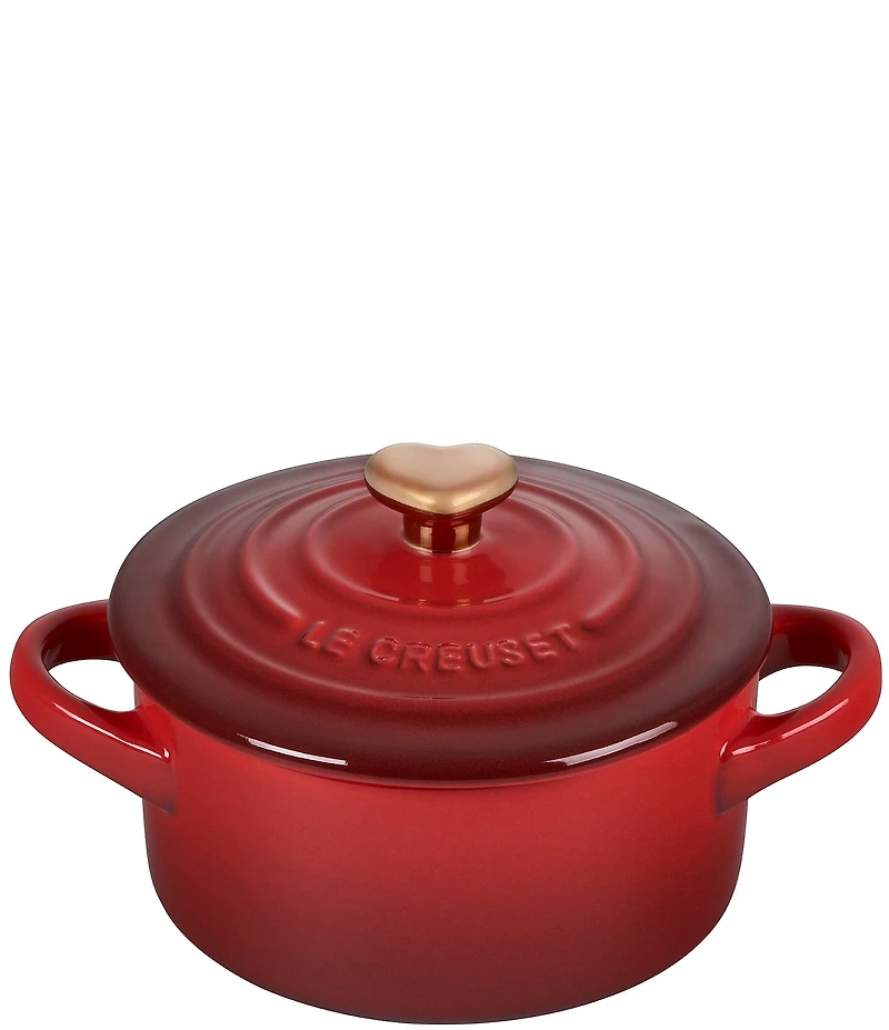 Le Creuset Mini Round Cocotte With Gold Heart Knob