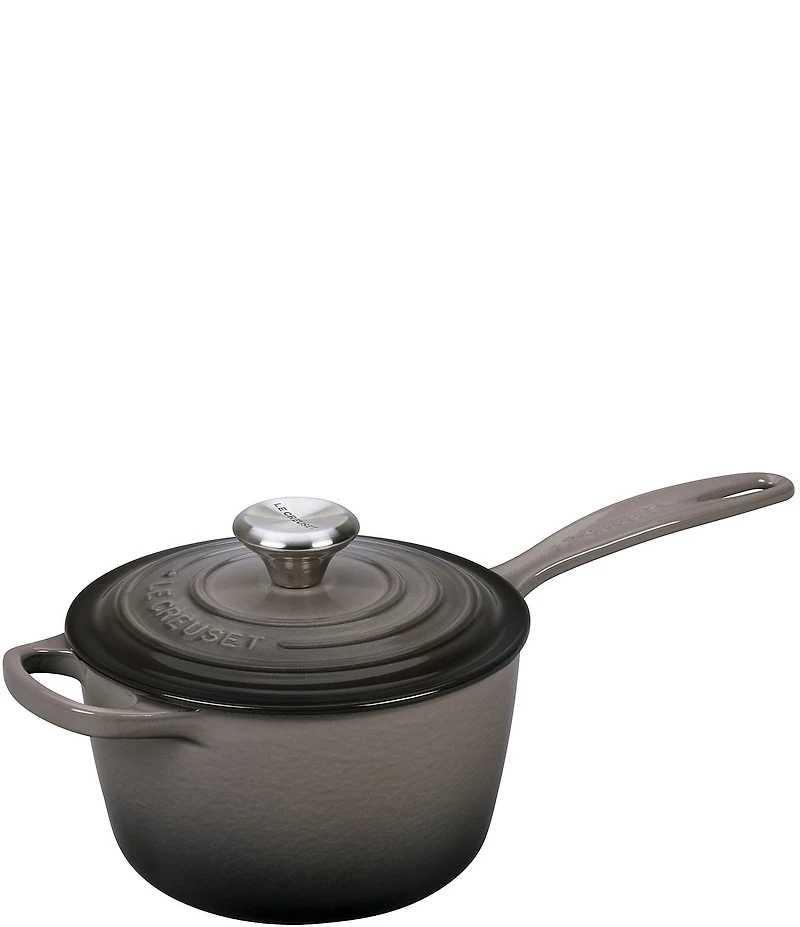 Le Creuset Signature 1.75-Quart Enameled Cast Iron Saucepan with Stainless Steel Knob
