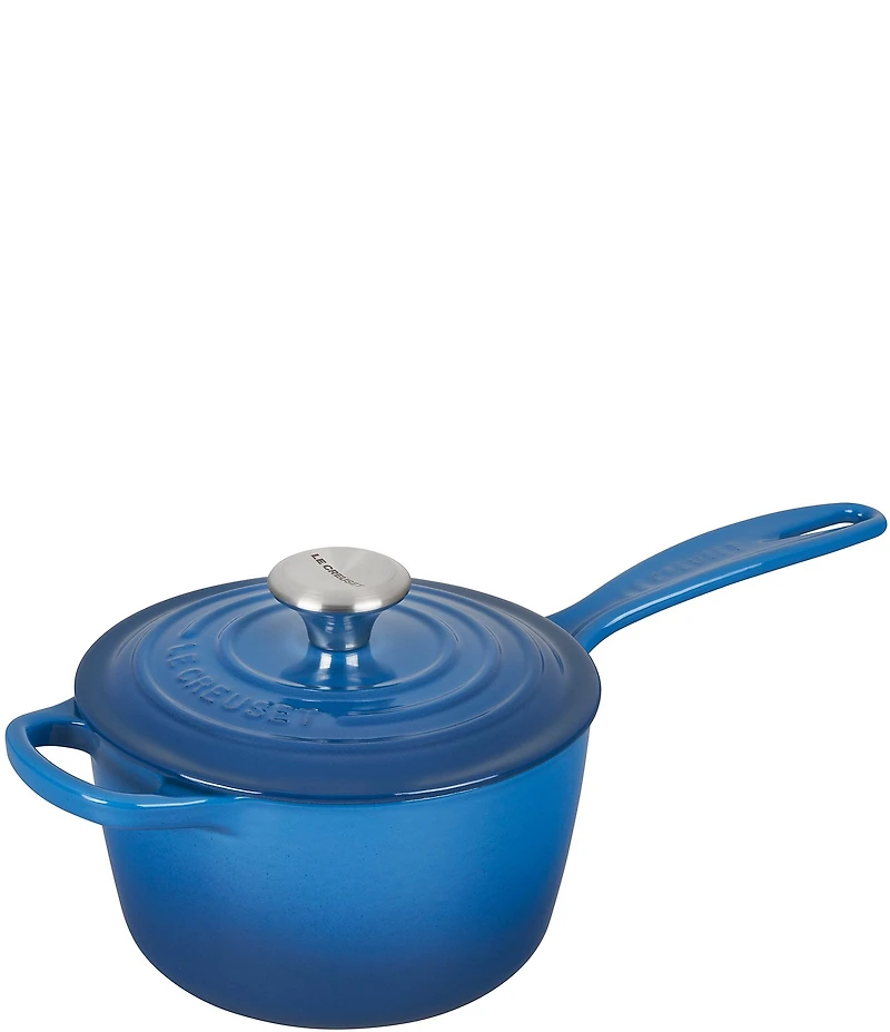 Le Creuset Signature 1.75-Quart Enameled Cast Iron Saucepan with Stainless Steel Knob