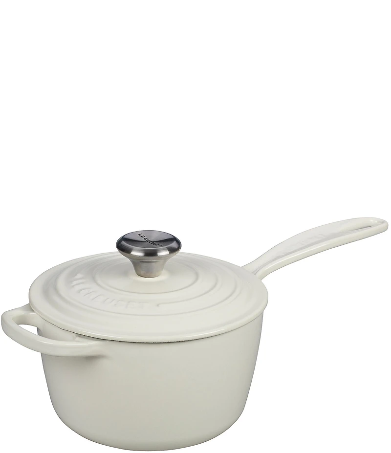 Le Creuset Signature 1.75-Quart Enameled Cast Iron Saucepan with Stainless Steel Knob