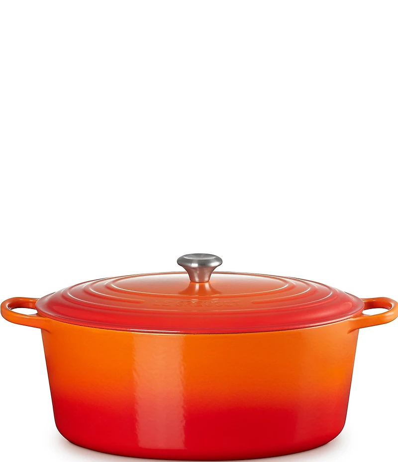 Le Creuset Signature 15.5 Quart Oval Dutch Oven with Stainless Steel Knob