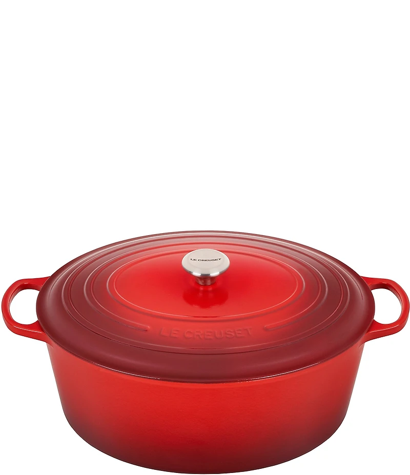 Le Creuset Signature 15.5 Quart Oval Dutch Oven with Stainless Steel Knob