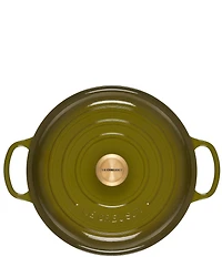 Le Creuset Signature 3.5-Quart Enameled Cast Iron Braiser with Gold Stainless Steel Knob