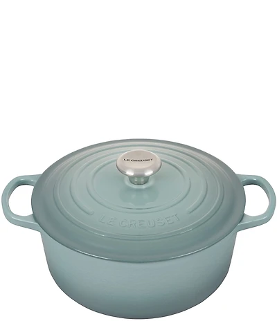 Le Creuset Signature 5.5-qt. Round Enameled Cast Iron Dutch Oven with Stainless Steel Knob, Sea Salt