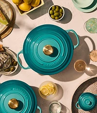 Le Creuset Signature Gold Knob Round Enameled Cast Iron Dutch Oven, 5.5 Qt.