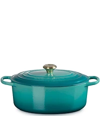 Le Creuset Signature Gold Knob Oval Enameled Cast Iron Dutch Oven, 6.5 Qt.