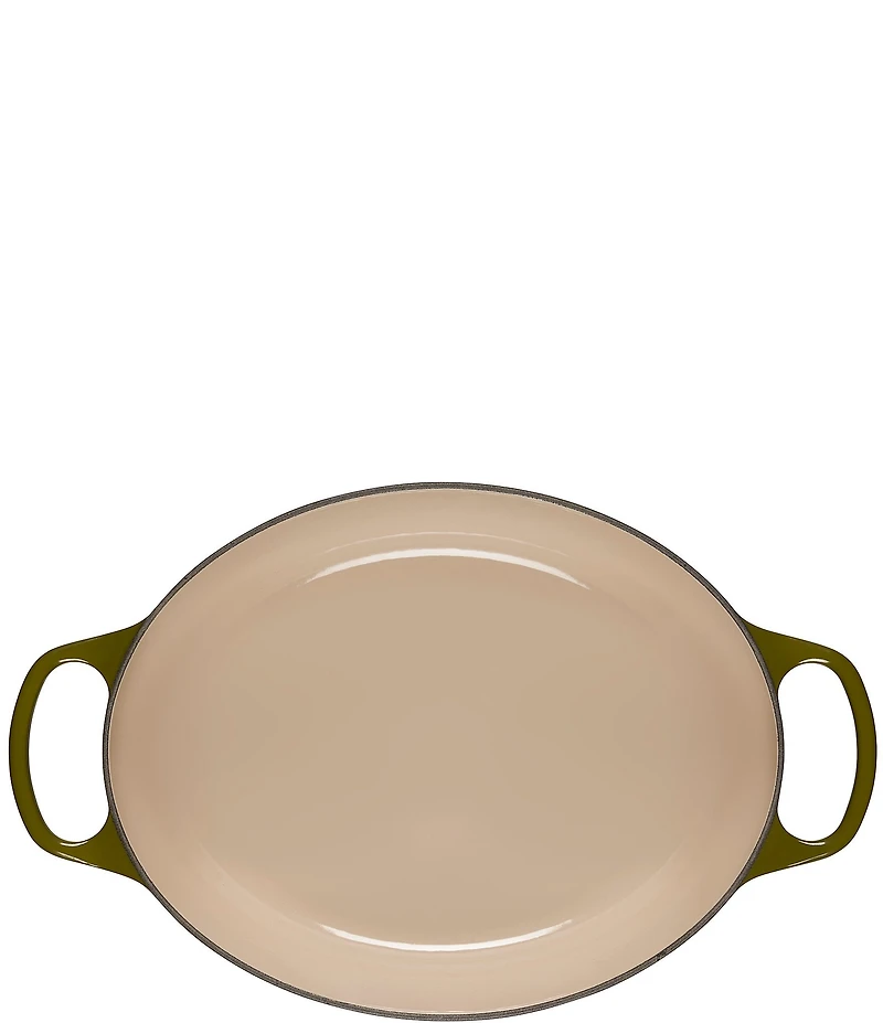 Le Creuset Signature 6.75-Quart Oval Enameled Cast Iron Dutch Oven with Gold Stainless Steel Knob