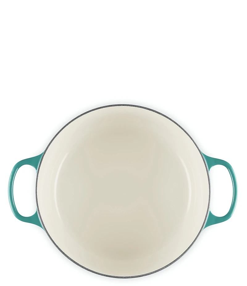 Le Creuset Signature 7.25-Quart Round Enameled Cast Iron Dutch Oven with Gold Stainless Steel Knob