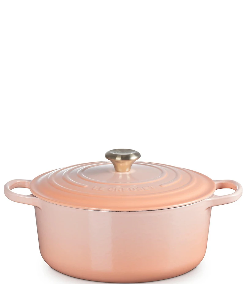 Le Creuset Signature Peche Round Enameled Cast Iron Dutch Oven, 7.25 Qt.