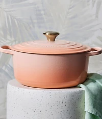 Le Creuset Signature Peche Round Enameled Cast Iron Dutch Oven, 7.25 Qt.