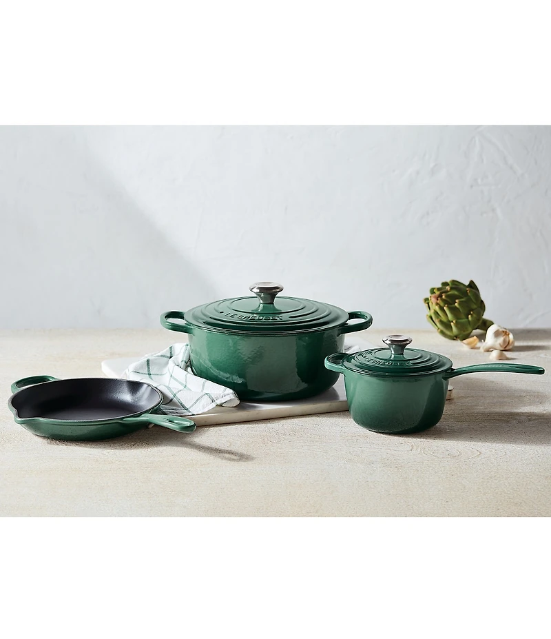 Le Creuset Signature Cast-Iron 5-Piece Cookware Set with Stainless Steel Knob