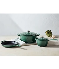 Le Creuset Signature Cast-Iron 5-Piece Cookware Set with Stainless Steel Knob