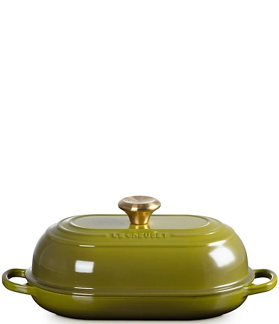Le Creuset Signature Cast Iron Oval Bread Oven with Gold Knob, 11.5#double;