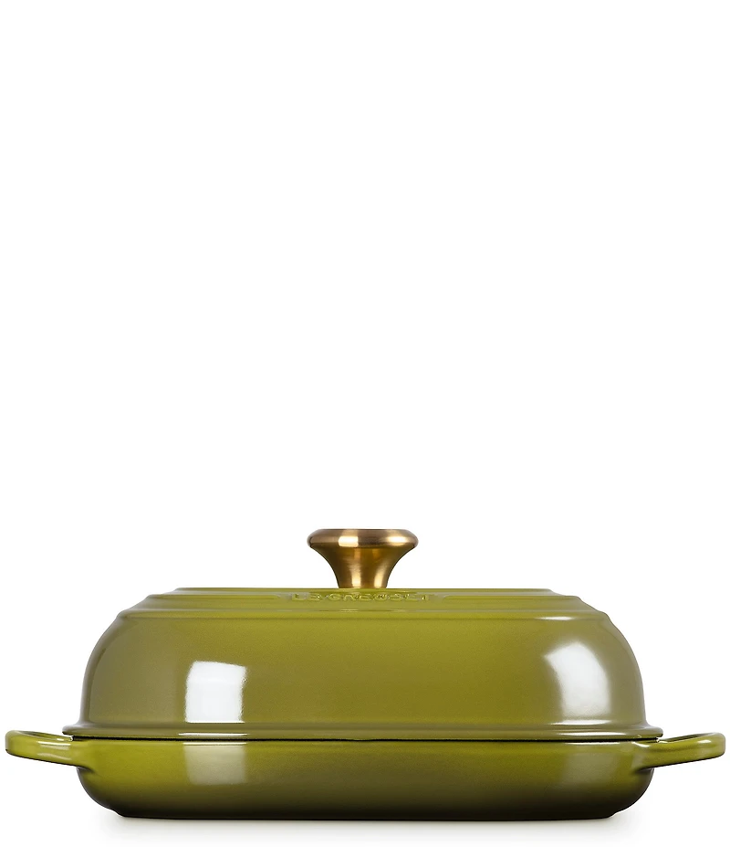 Le Creuset Signature Cast Iron Oval Bread Oven with Gold Knob, 11.5#double;