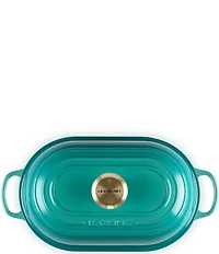Le Creuset Signature Cast Iron Oval Bread Oven with Gold Knob, 11.5#double;