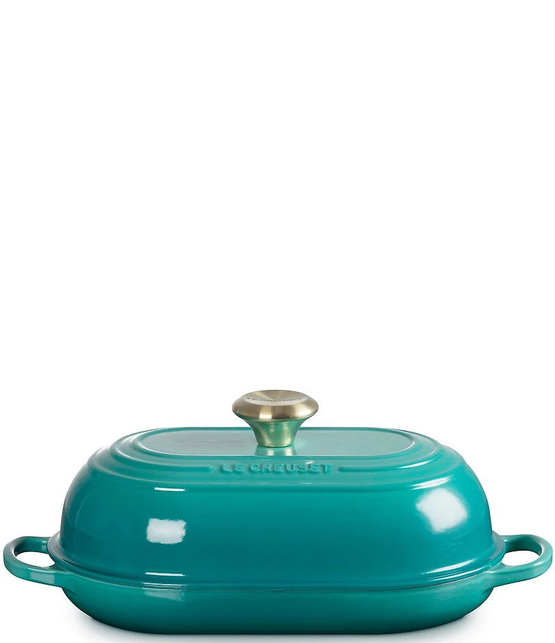 Le Creuset Signature Cast Iron Oval Bread Oven with Gold Knob, 11.5#double;
