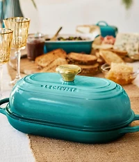 Le Creuset Signature Cast Iron Oval Bread Oven with Gold Knob, 11.5#double;