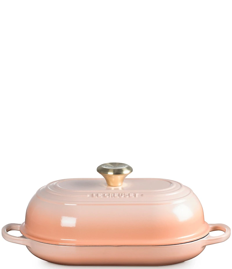 Le Creuset Signature Cast Iron Oval Bread Oven with Gold Knob, 11.5#double;