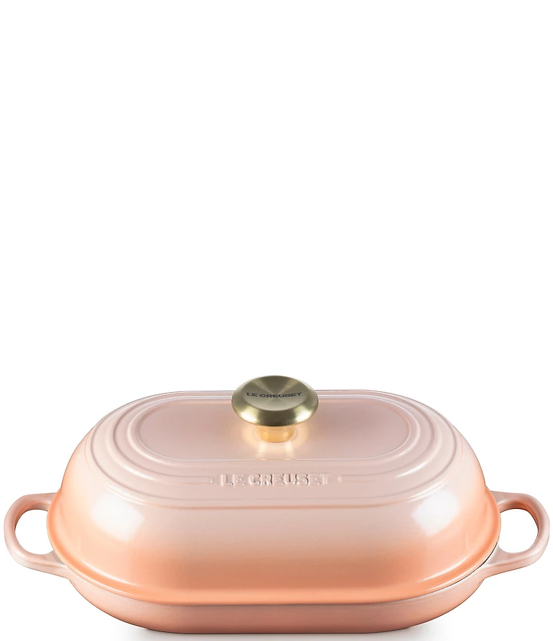 Le Creuset Signature Cast Iron Oval Bread Oven with Gold Knob, 11.5#double;