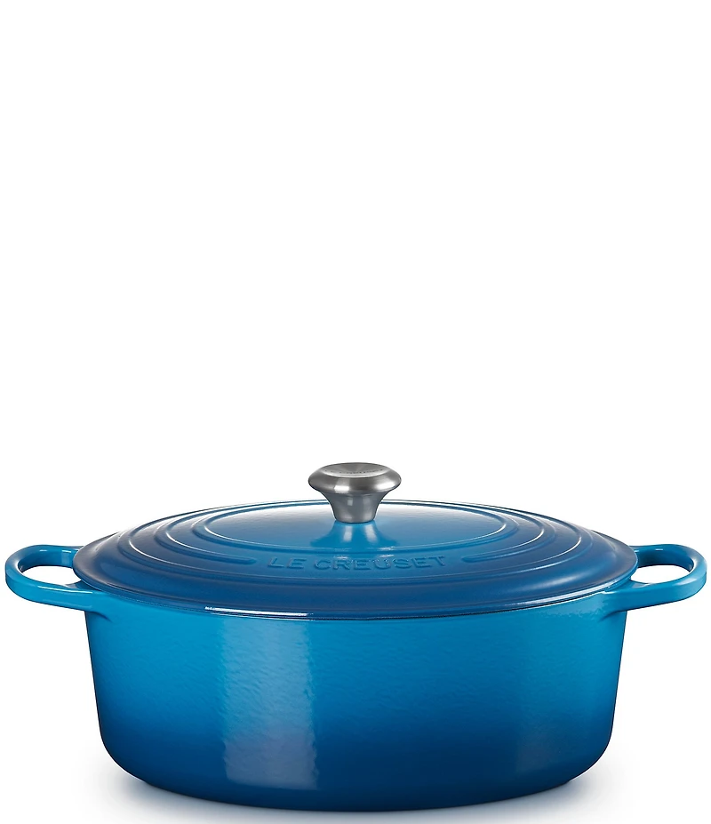 Le Creuset Signature Cast Iron Oval Oven Dutch Oven with Stainless Steel knob