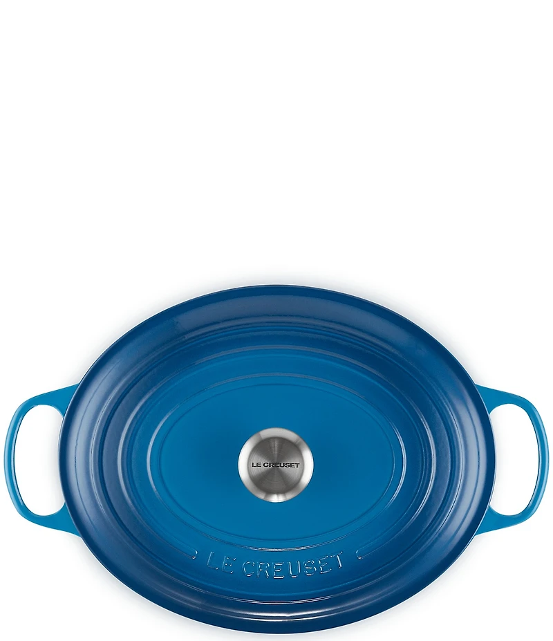 Le Creuset Signature Cast Iron Oval Oven Dutch Oven with Stainless Steel knob