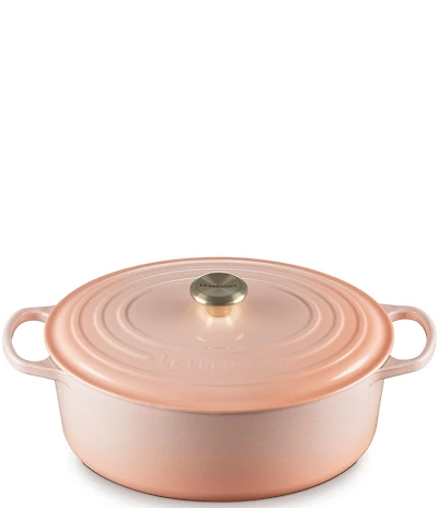 Le Creuset Signature Cast Iron Oval Oven Dutch Oven with Stainless Steel knob