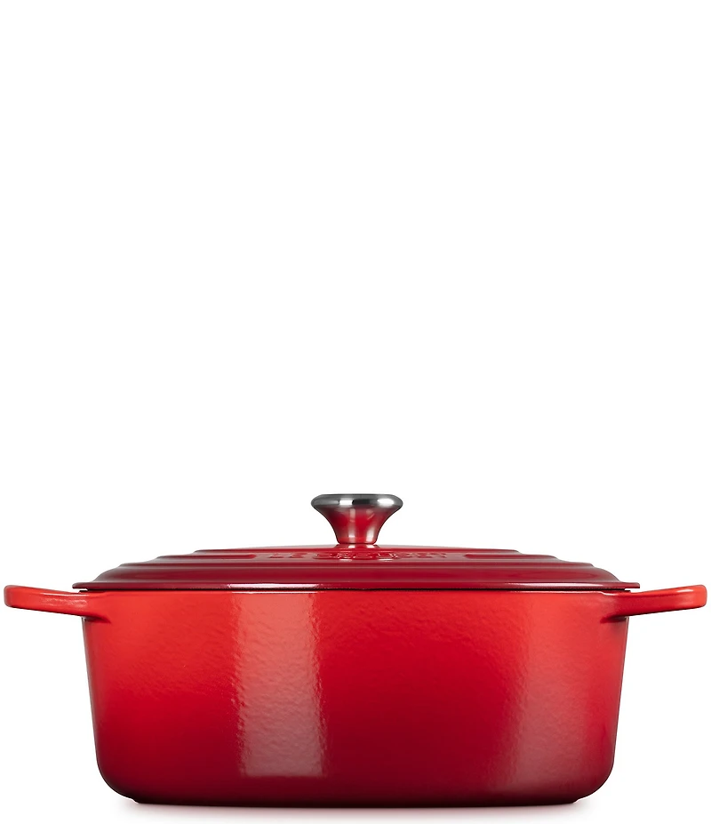 Le Creuset Signature Cast Iron Oval Oven Dutch Oven with Stainless Steel knob