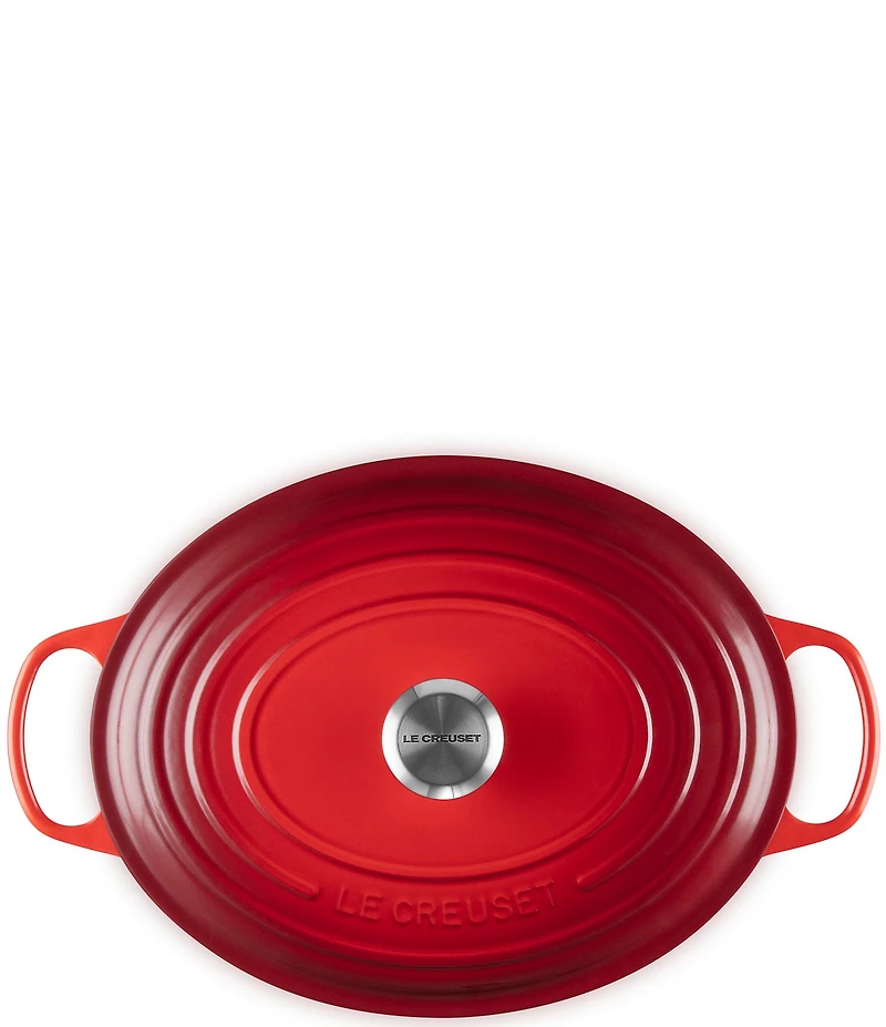 Le Creuset Signature Cast Iron Oval Oven Dutch Oven with Stainless Steel knob