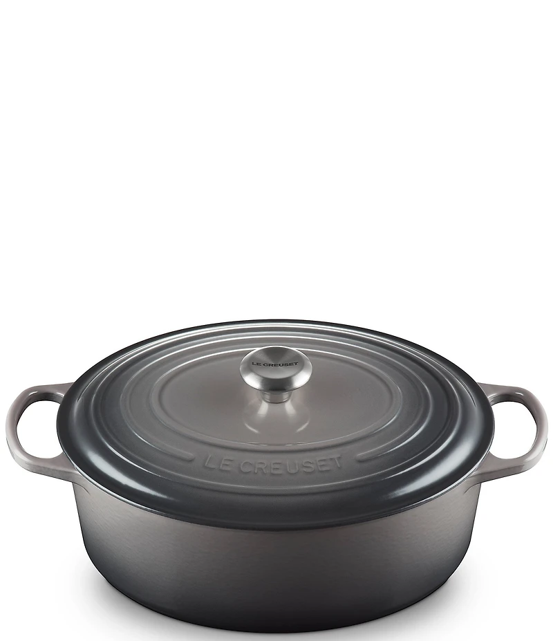 Le Creuset Signature Cast Iron Oval Oven Dutch Oven with Stainless Steel knob