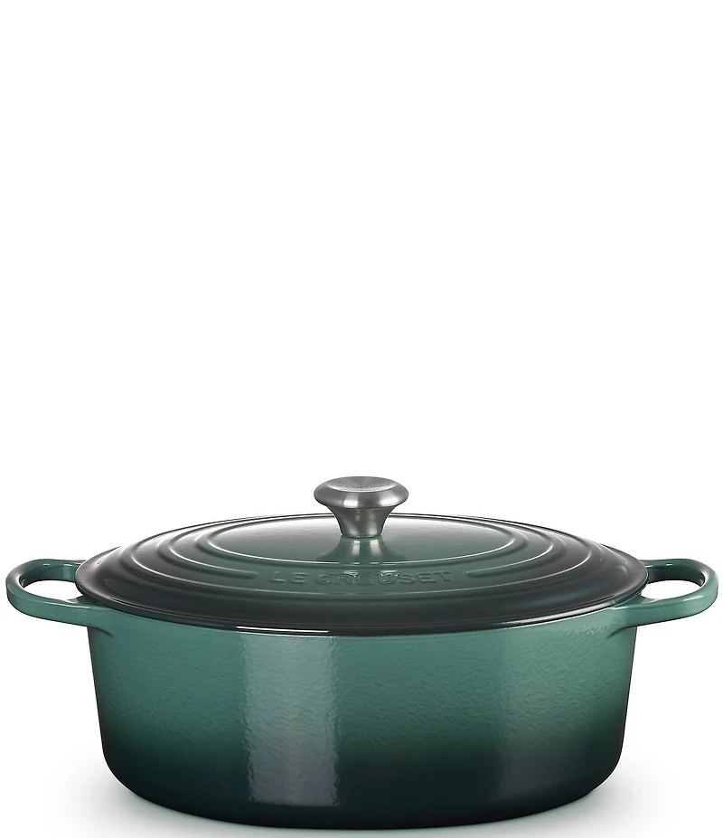 Le Creuset Signature Cast Iron Oval Oven Dutch Oven with Stainless Steel knob