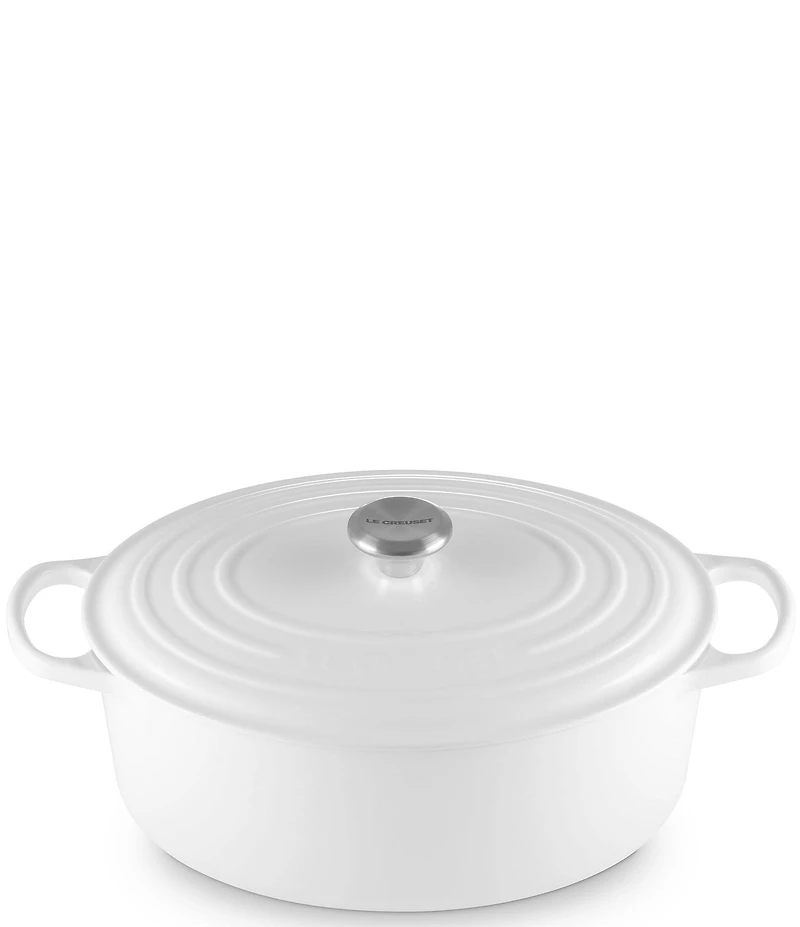 Le Creuset Signature Cast Iron Oval Oven Dutch Oven with Stainless Steel knob