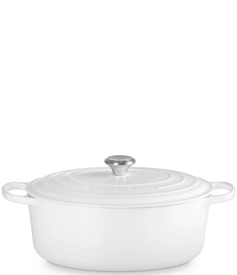 Le Creuset Signature Cast Iron Oval Oven Dutch Oven with Stainless Steel knob