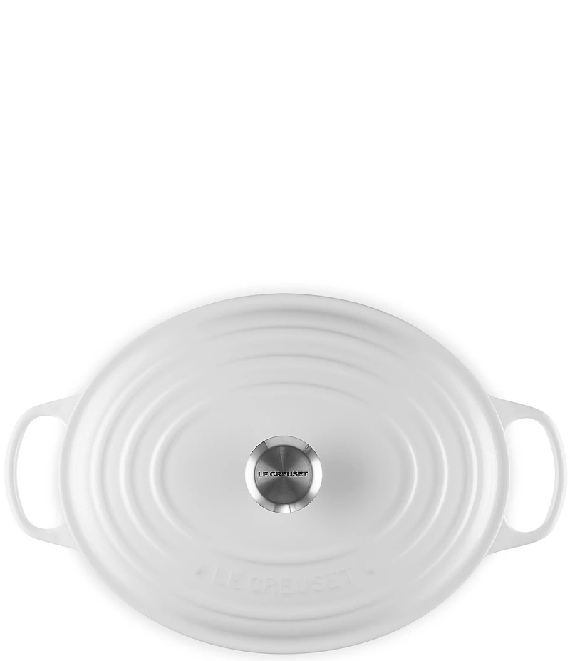 Le Creuset Signature Cast Iron Oval Oven Dutch Oven with Stainless Steel knob