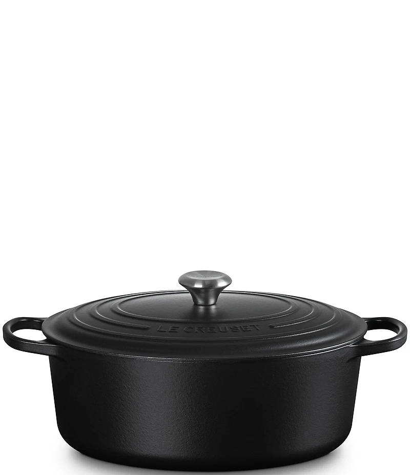 Le Creuset Signature Cast Iron Oval Oven Dutch Oven with Stainless Steel knob