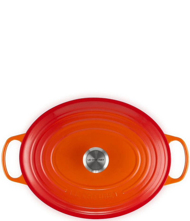 Le Creuset Signature Cast Iron Oval Oven Dutch Oven with Stainless Steel knob