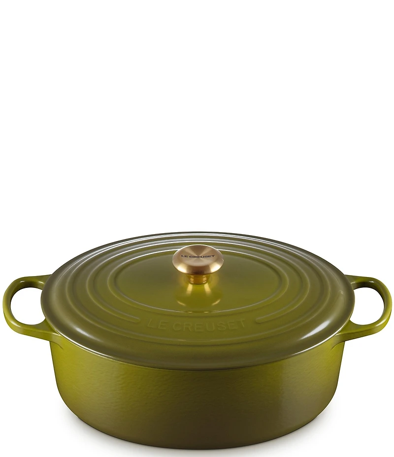 Le Creuset Signature Cast Iron Oval Oven Dutch Oven with Stainless Steel knob