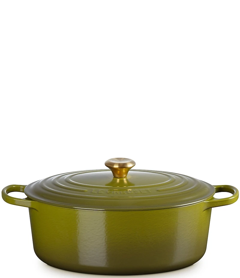 Le Creuset Signature Cast Iron Oval Oven Dutch Oven with Stainless Steel knob