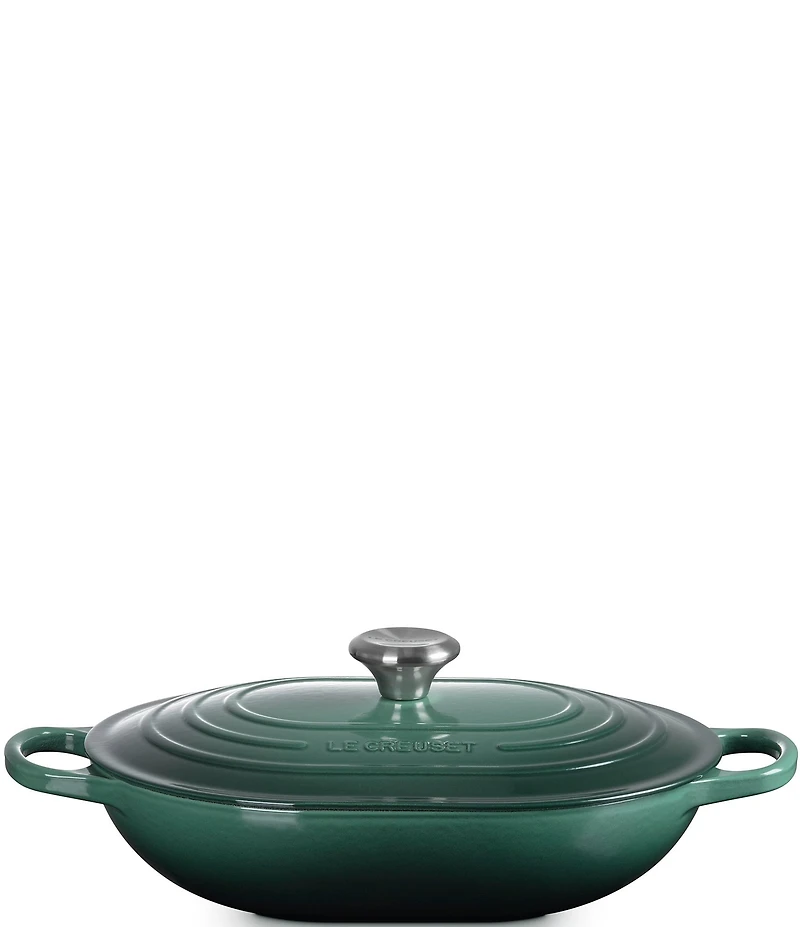 Le Creuset Signature Enameled Cast Iron Oblong Dutch Oven with Lid, 3.75-qt